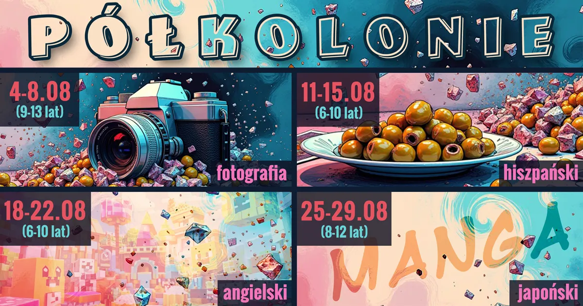 półkolonie, języki obce dla wiercipiętów